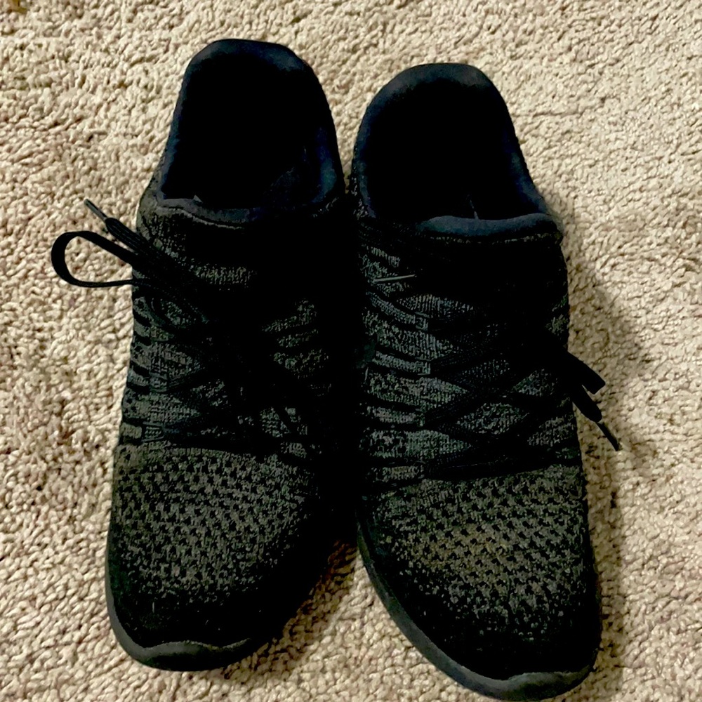 Black Nike running shoes